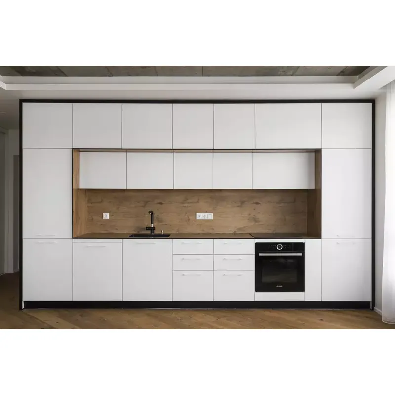 White High gloss Modern Style Ready Assemble  Lacquer Kitchen Cabinet
