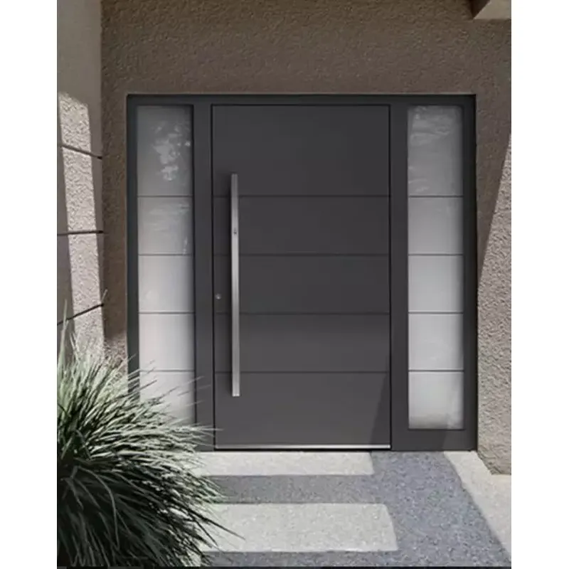 Wood Entrance Doors front doors Modern Design Solid Wood Exterior