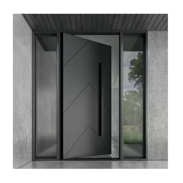 Wood Entrance Doors front doors Modern Design Solid Wood Exterior