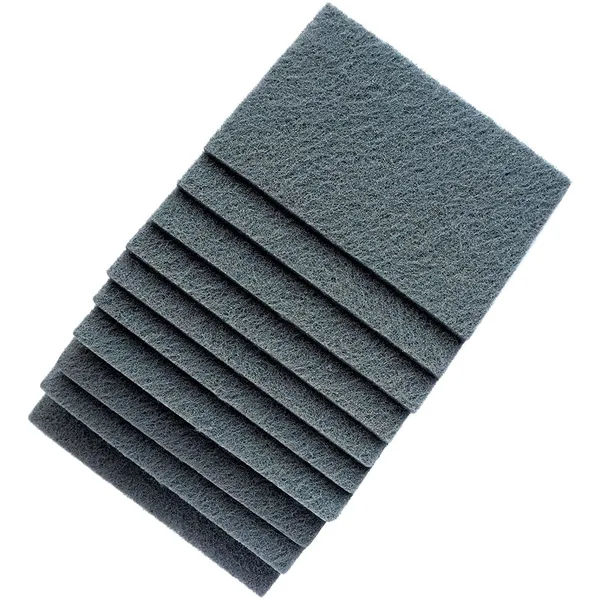 Non woven abrasive hand pad gray color fine grit 800# 1000# super fine