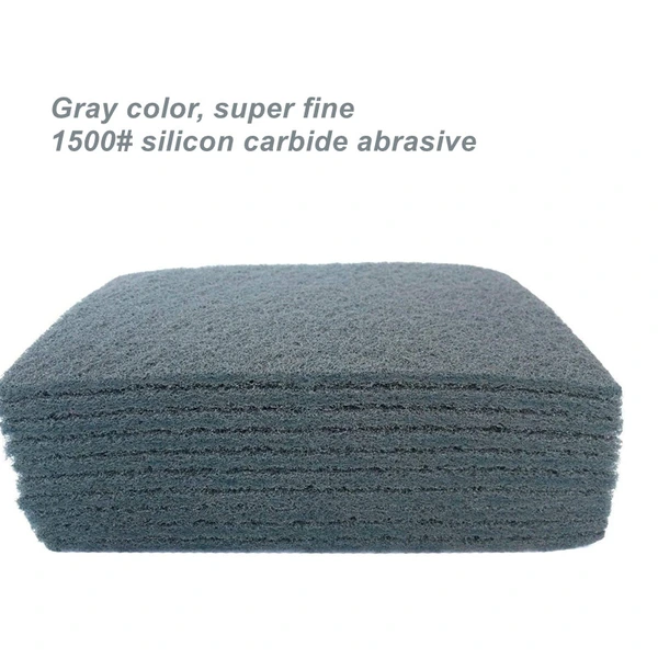 Non woven abrasive hand pad gray color fine grit 800# 1000# super fine