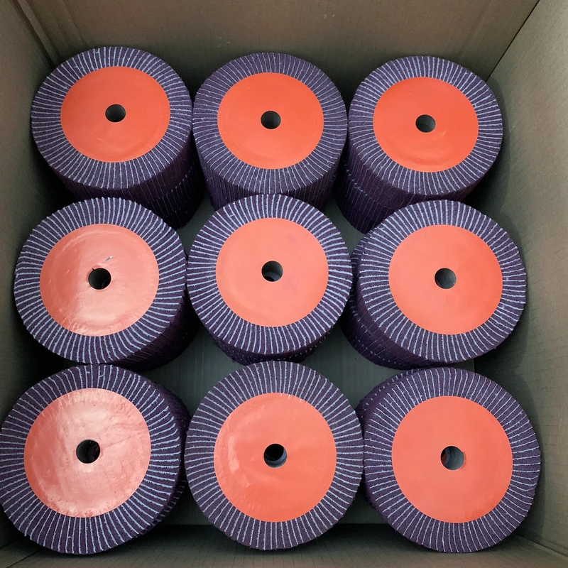 non woven abrasive flap wheels 150 x 25mm x19mm for polishing