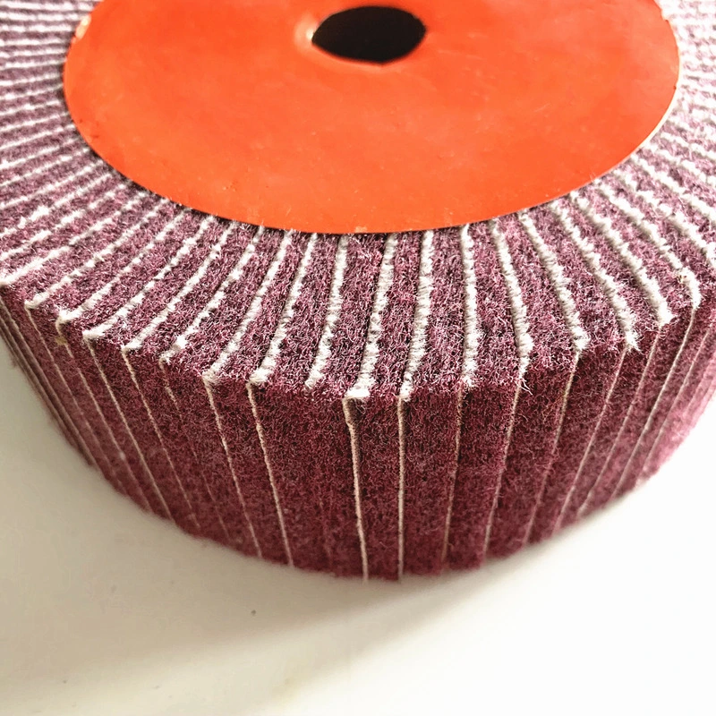 non woven abrasive flap wheels 150 x 25mm x19mm for polishing