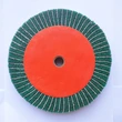 non woven abrasive flap wheels green color 6inch for polishing coarse