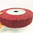 Non woven abrasive chuck flap wheel maroon color with abrasive180#