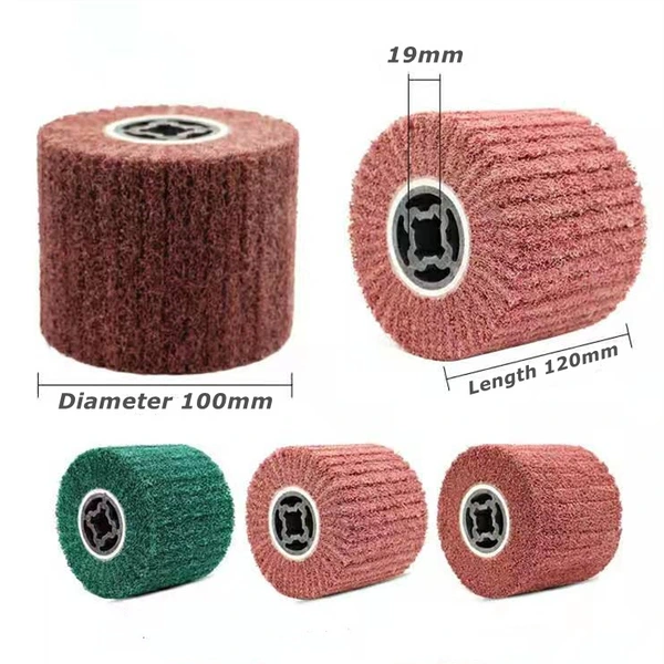 120*100*19 Non-Woven Abrasive Flap Wire Drawing Polishing Burnishing