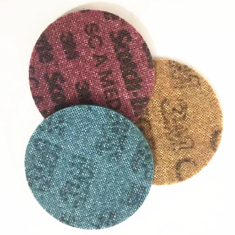 5inch Scotch brite sanding pad blue color hook and loop