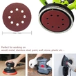 5inch 8hole sandpaper disc round red color for general purpose use