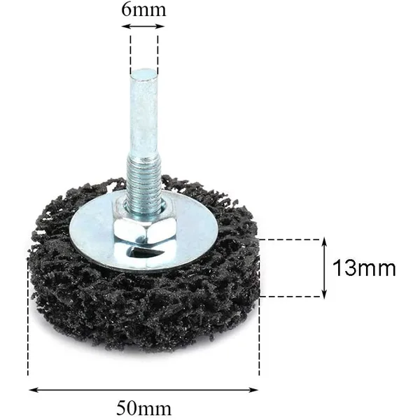 Stripping Wheel 50mm black strip wheel with 6mm shank