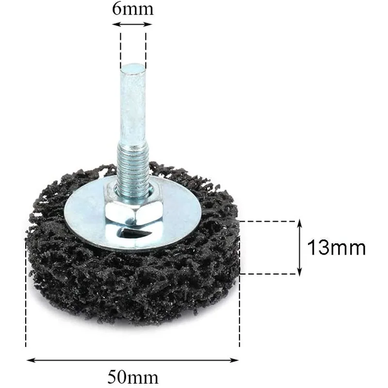 Stripping Wheel 50mm black strip wheel with 6mm shank
