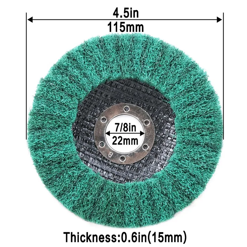 4.5 inch Green Non Woven Flap Disc Scouring Pad 