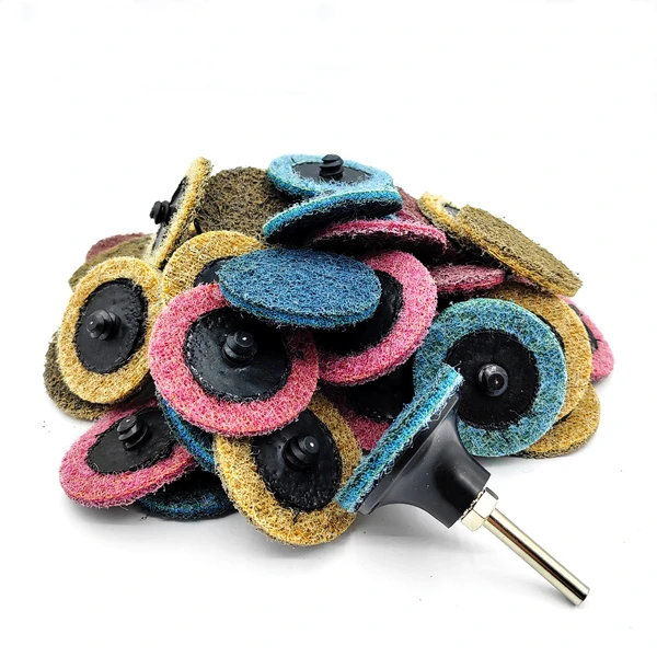 Sanding Discs 2 Inch Coarse Quick Change Disc with 1/4“ Shank Holder Roll Lock Disc Die Grinder Sanding Disc Coarse Surface Conditioning Discs for Burr Finish Rust Paint Removal