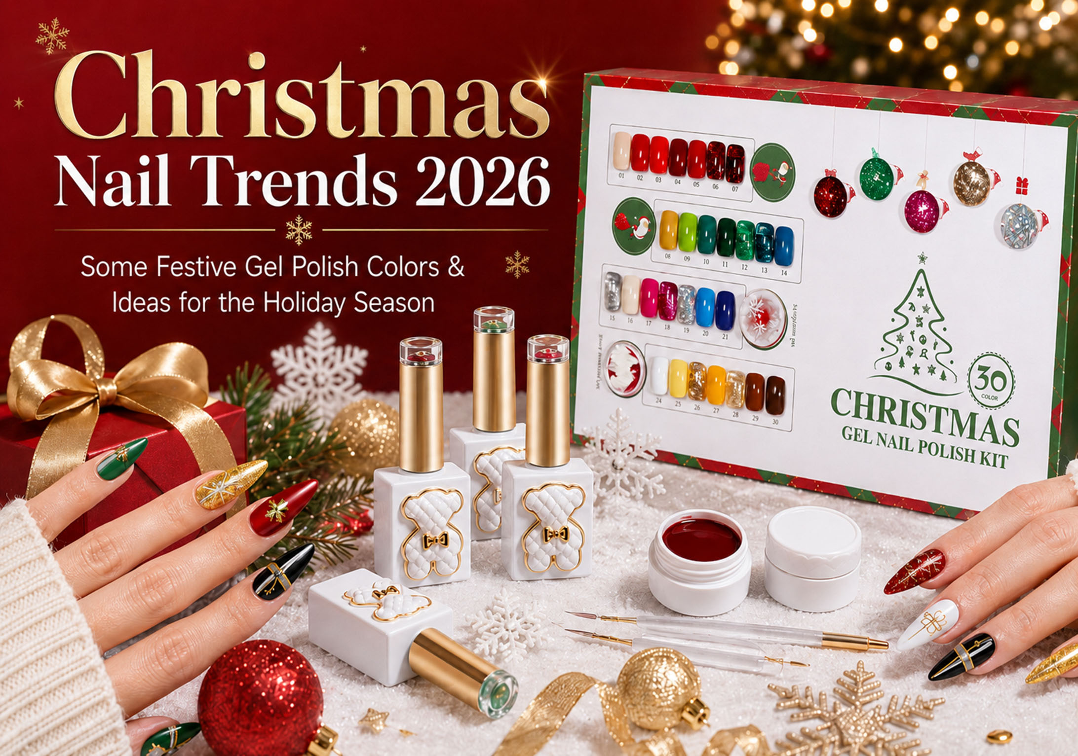 Christmas Nail Trends 2026 | Beyond The Peak Gel Polish Manufacturer & Custom Holiday Nail Colors