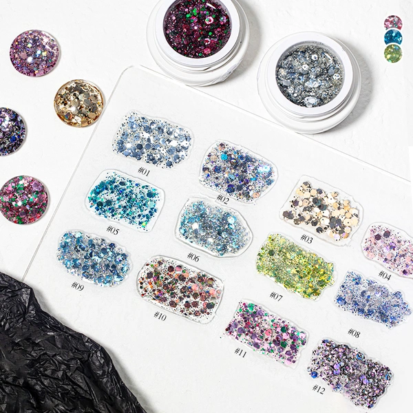 Sparkling Glitter Gel Polish Wholesale Shimmer & Sequin Nail Gel 丨Beyond the peak