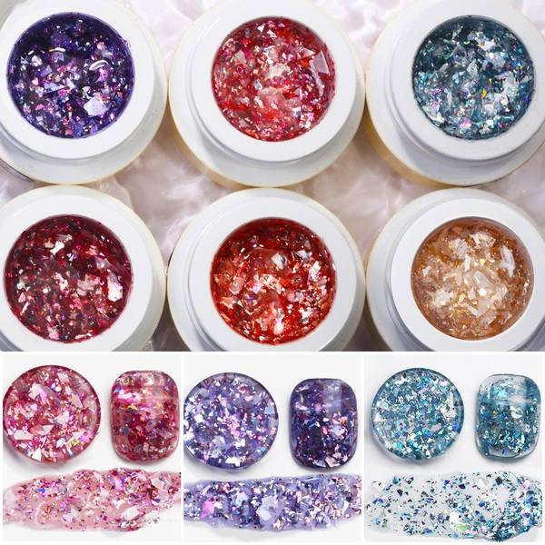 Sparkling Glitter Gel Polish Wholesale Shimmer & Sequin Nail Gel 丨Beyond the peak
