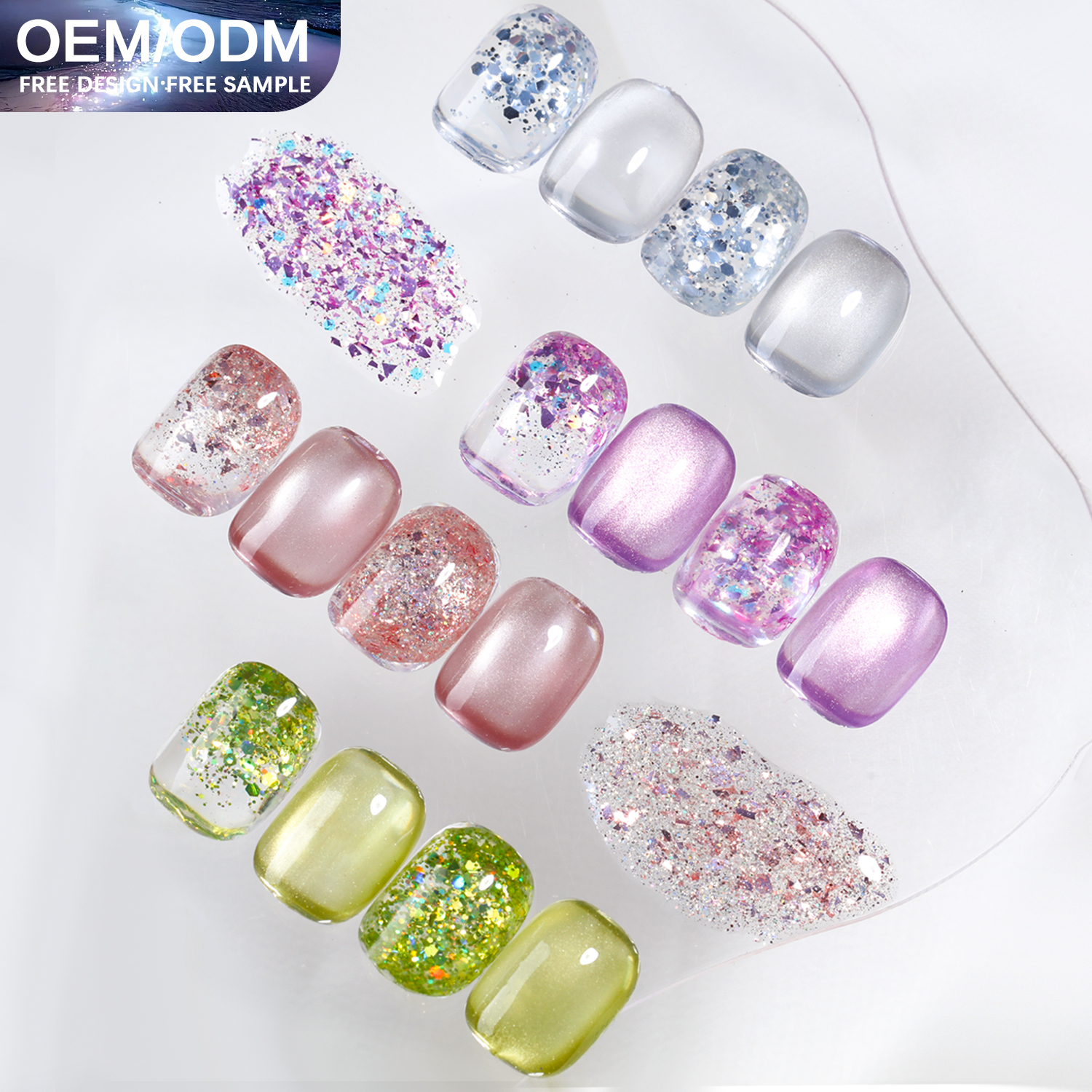 Sparkling Glitter Gel Polish Wholesale Shimmer & Sequin Nail Gel 丨Beyond the peak
