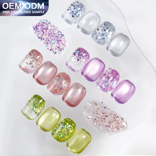 Sparkling Glitter Gel Polish Wholesale Shimmer & Sequin Nail Gel 丨Beyond the peak