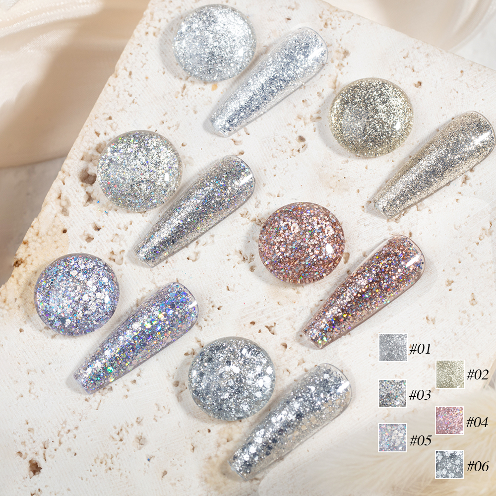 Sparkling Glitter Gel Polish Wholesale Shimmer & Sequin Nail Gel 丨Beyond the peak