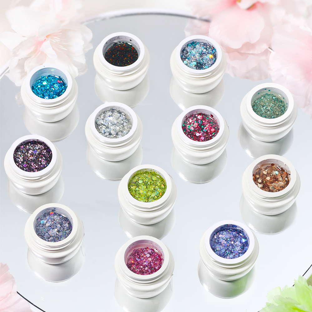 Sparkling Glitter Gel Polish Wholesale Shimmer & Sequin Nail Gel 丨Beyond the peak