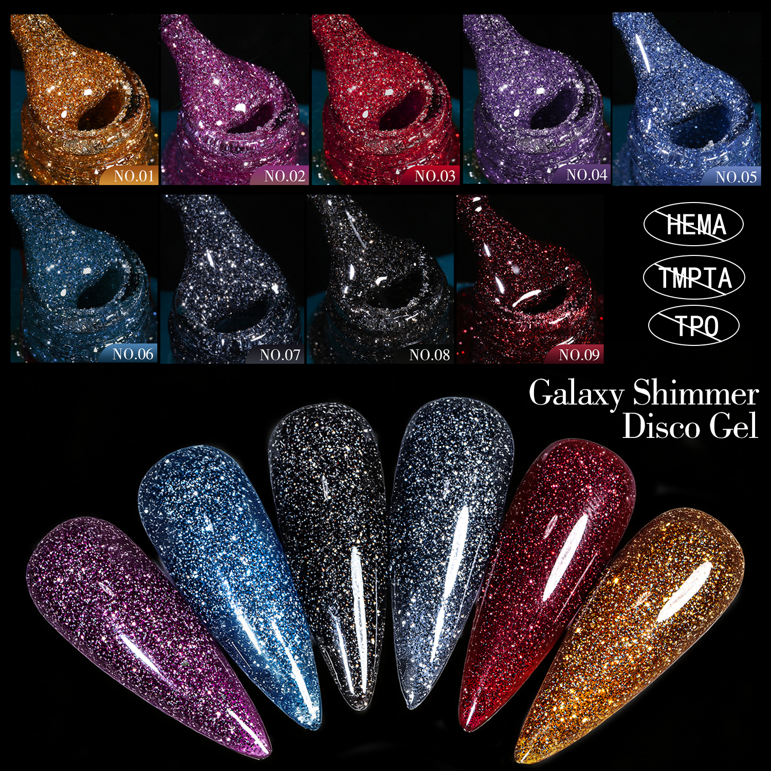 Reflective Disco Flash Gel Polish High-Intensity Sparkle Nails 丨Beyond the peak