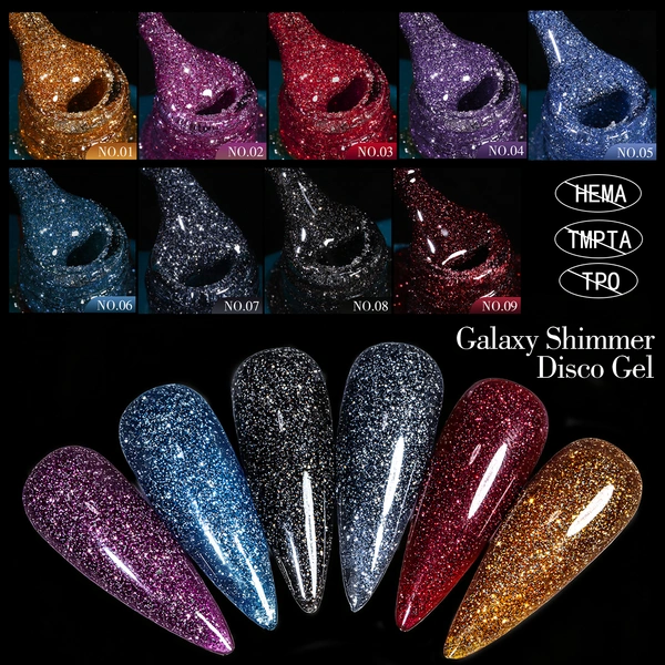 Reflective Disco Flash Gel Polish High-Intensity Sparkle Nails 丨Beyond the peak