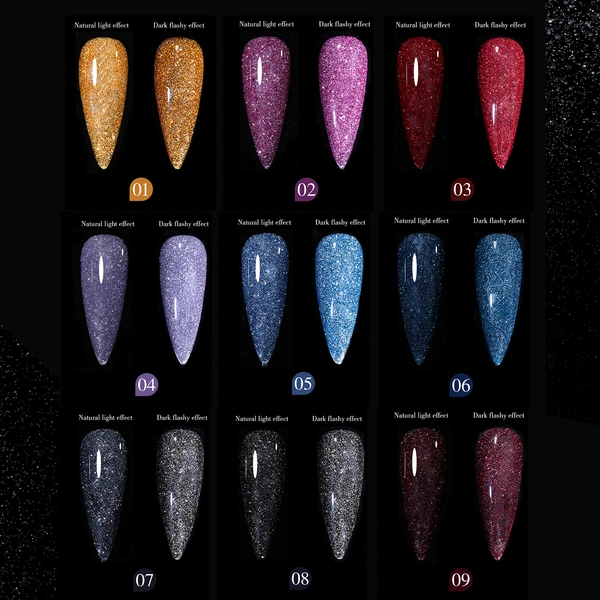 Reflective Disco Flash Gel Polish High-Intensity Sparkle Nails 丨Beyond the peak