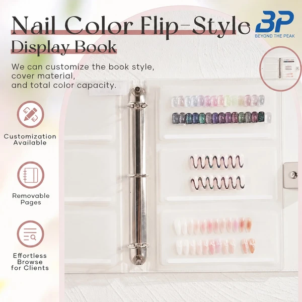 Factory Price Custom Flip-Style Nail Color Display Book 丨Beyond the peak 