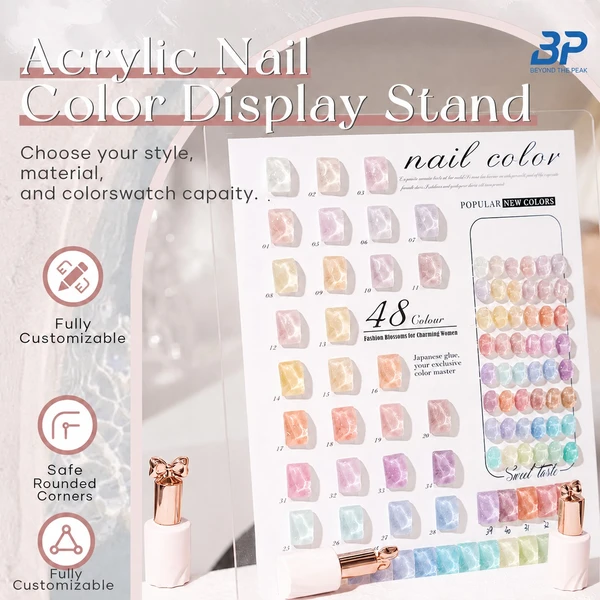 Factory Price Custom Acrylic Nail Color Display Stand 丨 Beyond the peak