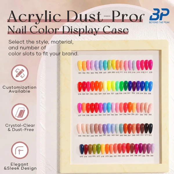 Factory Price Custom Acrylic Dust-Proof Nail Color Book 丨Beyond the peak