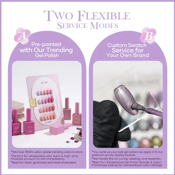 Custom Swatching & Pre-Painted Nail Display Service 丨 Beyond the peak