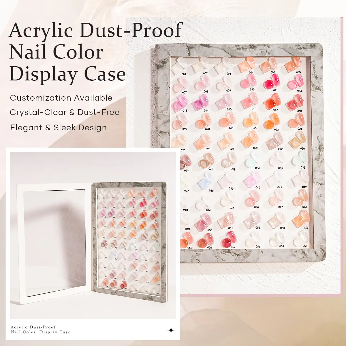 Factory Price Custom Acrylic Dust-Proof Nail Color Book 丨Beyond the peak