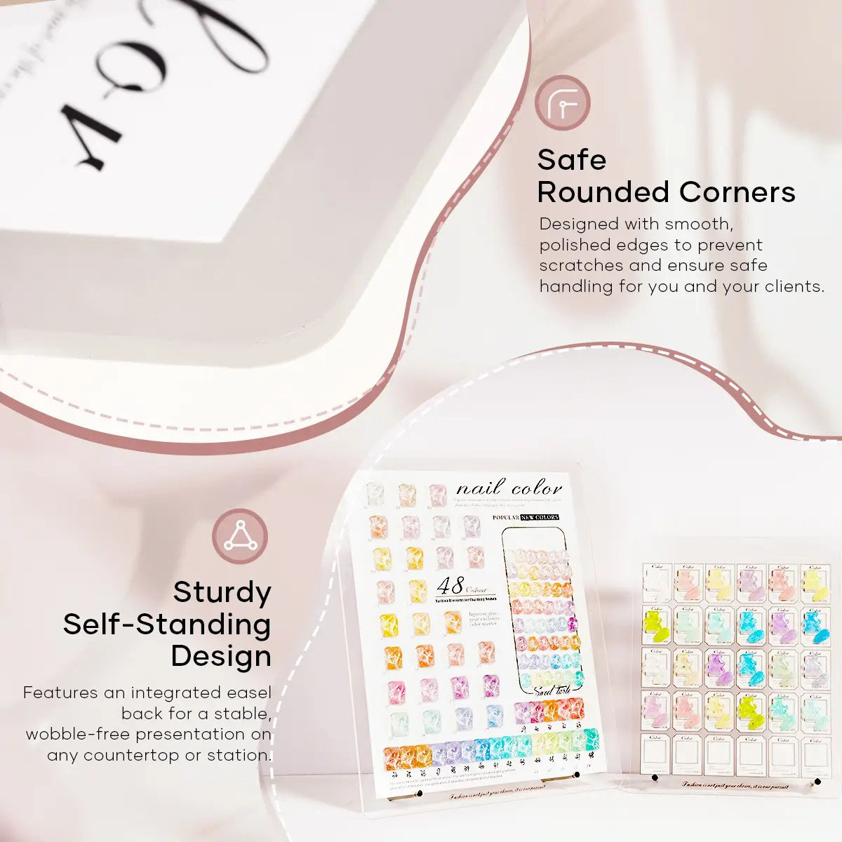Factory Price Custom Acrylic Nail Color Display Stand 丨 Beyond the peak