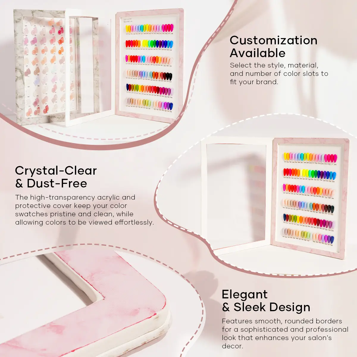 Factory Price Custom Acrylic Dust-Proof Nail Color Book 丨Beyond the peak