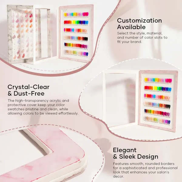 Factory Price Custom Acrylic Dust-Proof Nail Color Book 丨Beyond the peak