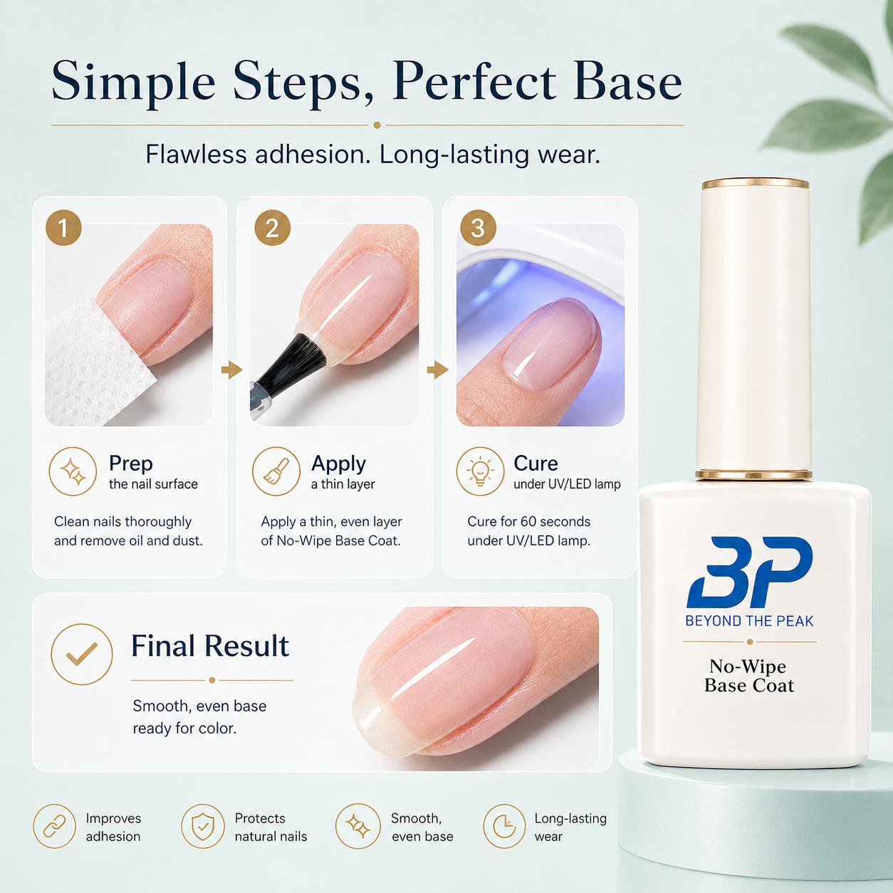 No-wipe base coat