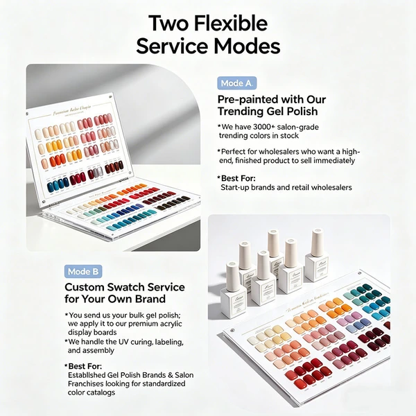 Custom Nail Color Display & Swatch Solutions | OEM Nail Color Charts