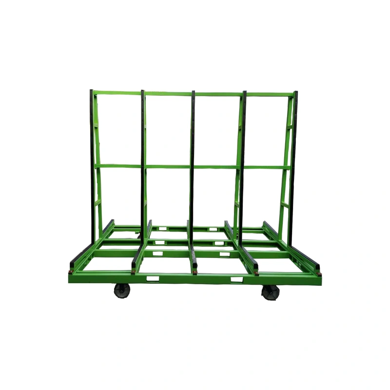 ​Customized A Frame Four Wheel Glass Rack Trolley Manufacturer-BLUETEK