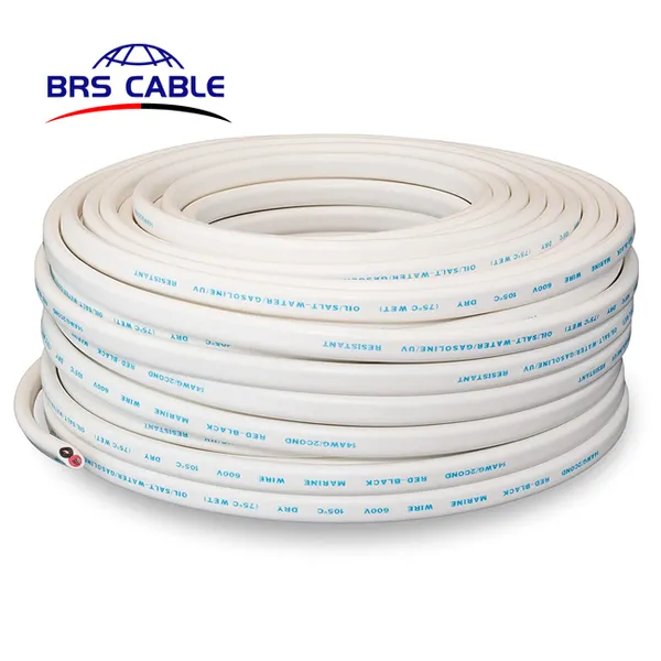 Cable de barco dúplex de 2 núcleos de cobre estañado 12 AWG