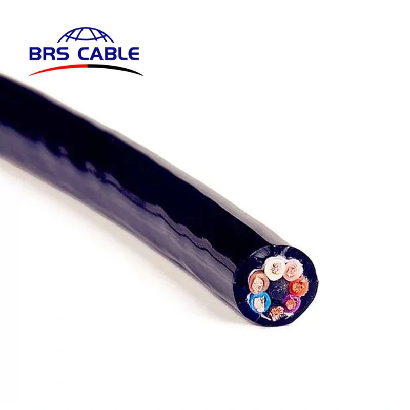 Cable de cadena de arrastre flexible de chaqueta de pur de 8 núcleos  