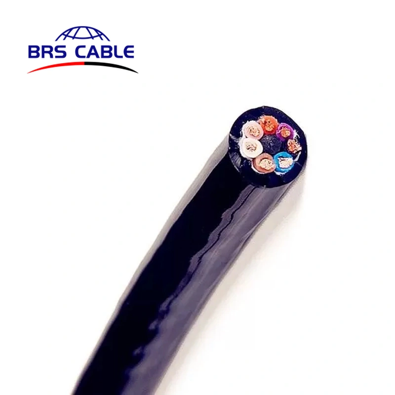 Cable de cadena de arrastre flexible de chaqueta de pur de 8 núcleos  