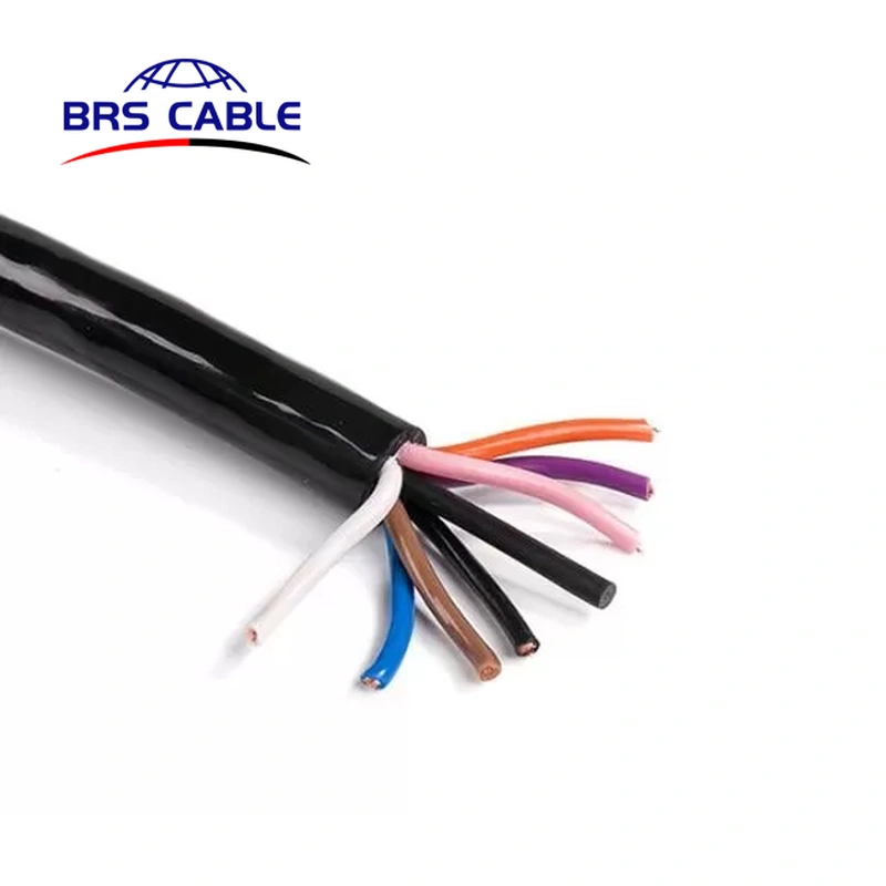 Cable de cadena de arrastre flexible de chaqueta de pur de 8 núcleos  