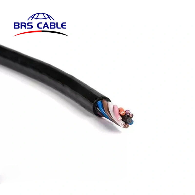 Cable de cadena de arrastre flexible de chaqueta de pur de 8 núcleos  