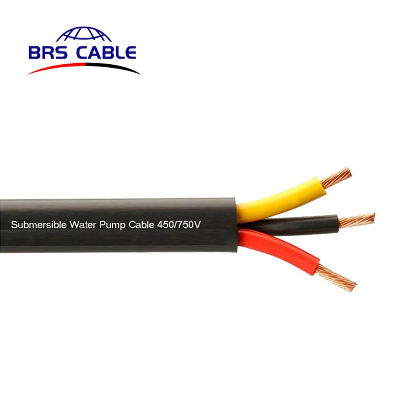 Cable de bomba sumergible plano de 3 núcleos