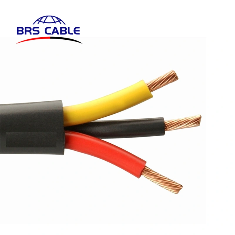 Cable de bomba sumergible plano de 3 núcleos