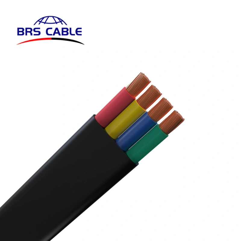 Cable de bomba sumergible plano de 4 núcleos