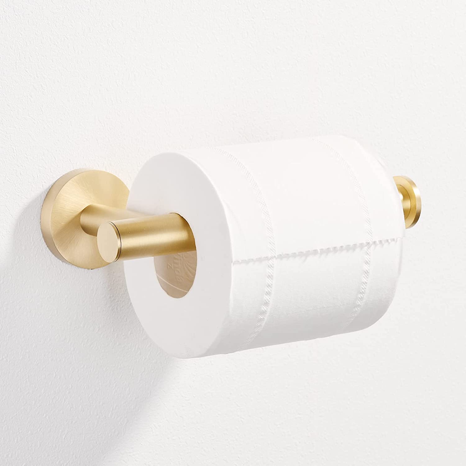 High-quality brass toilet paper holder for bathroom that simple but sleek this looks.
