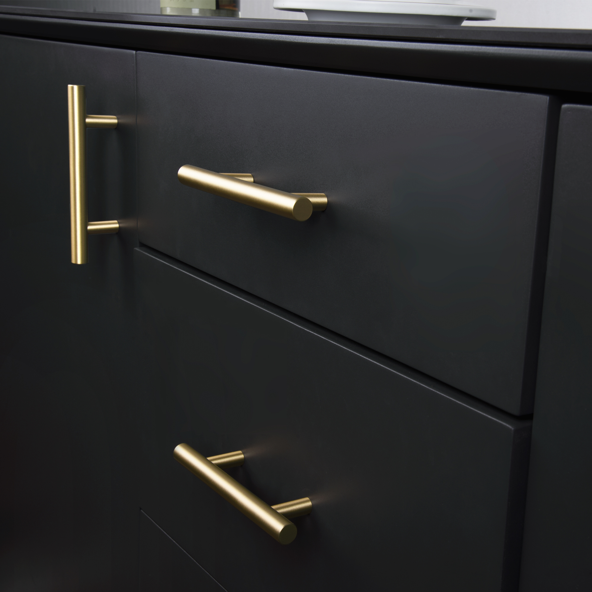 QOGRISUN Solid Brass Handles – Euro T Bar Style.