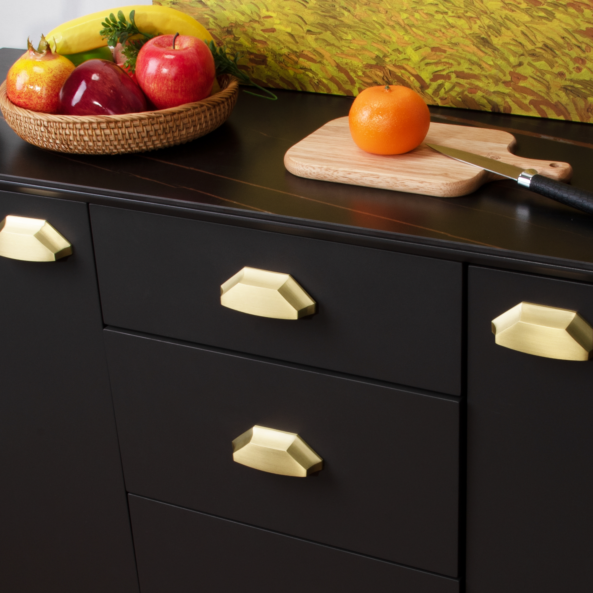 QOGRISUN Solid Brass Rectangle Cup Pulls