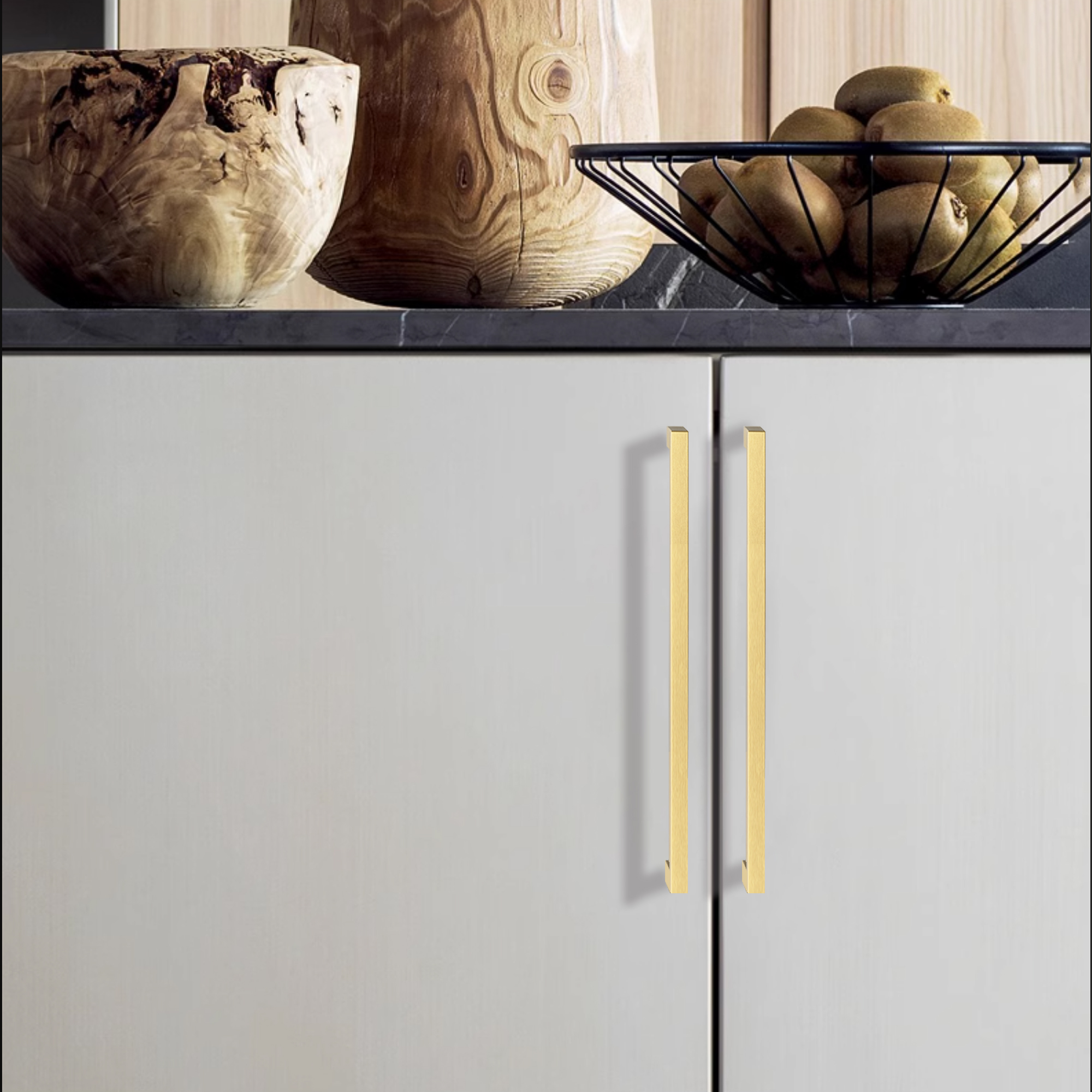 QOGRISUN Solid Brass Square Handles