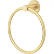QogriSun Gold Towel Ring for Bathroom, Brass Hand Towel Holder Heavy Duty, Modern Brass Bathroom Accessories Wall Mounted, 6.1-Inch Diameter, Brushed Brass